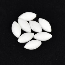 Perles ovales flottantes Sunset - Par 20 - 5x10 mm / Blanc