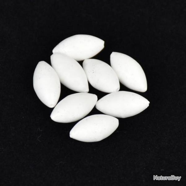 Perles ovales flottantes Sunset - Par 20 5x10 mm / Blanc - 5x10 mm / Blanc