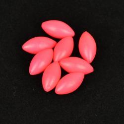 Perles ovales flottantes Sunset - Par 20 - 5x10 mm / Rose fluo