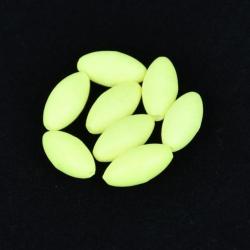 Perles ovales flottantes Sunset - Par 20 - 5x10 mm / Phospho vert