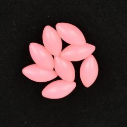 Perles ovales flottantes Sunset - Par 20 - 7x15 mm / Phosho rose