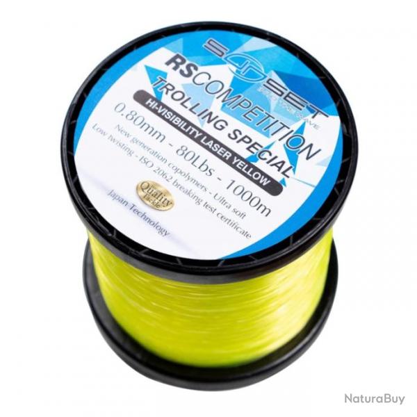 Nylons Sunset RS Comptition Trolling Hi-Visibility - Laser Yellow - 1000 m - 0.50 mm / 13.60 kg