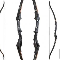 Arc recurve chasse T/D Sanlida Osprey 58 pouces RH Noir 58" 30 lbs