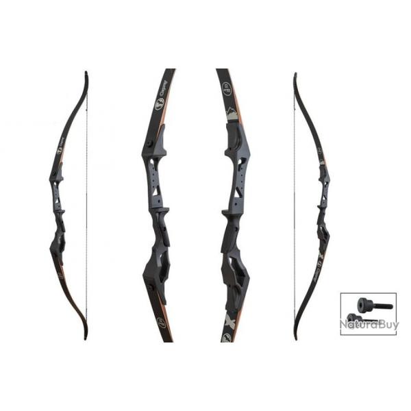 Arc recurve chasse T/D Sanlida Osprey 58 pouces RH Noir 58" 30 lbs