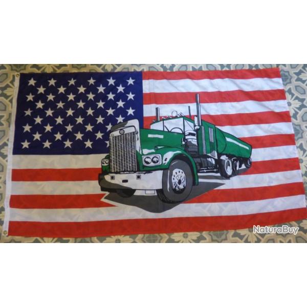 drapeau americain avec truck