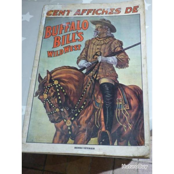 livre cent affiches de buffalo bill  's wild west western (incomplet)
