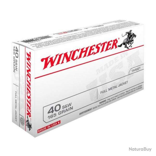 MUNITION WINCHESTER CAL.40S&W USA 165gr FMJ FN 50