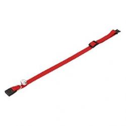 COLLIER CHAT ROUGE + CLOCHETTE ZIGGI 20-35 CM 10MM