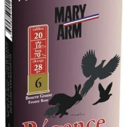 Boite de 10 cartouches Mary Arm régence cal.20/70mm N°6 28g