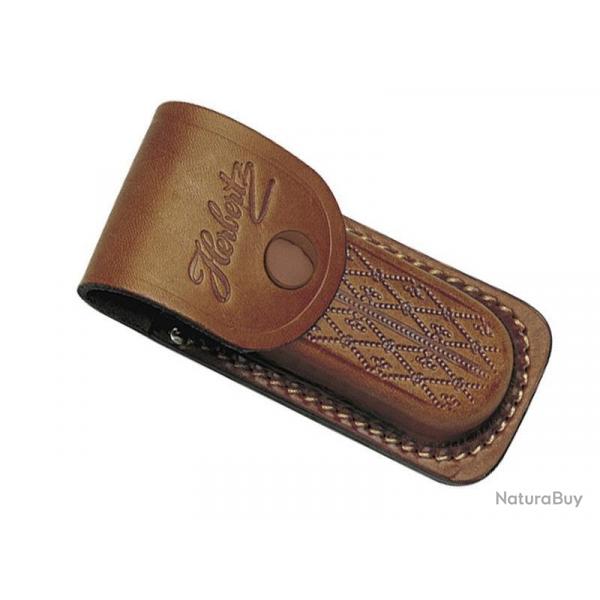 HERBERTZ - Etui Cuir Marron 13 cm