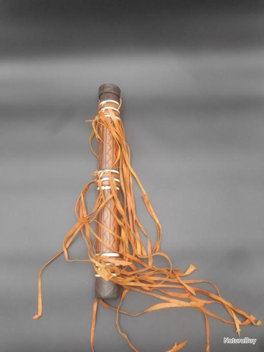Ancien Carquois Tribbal – Bambou Et Cuir Avec Pointes En Fer – Original 1900-1940