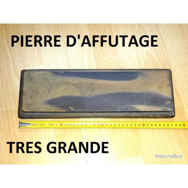 grande PIERRE D'AFFUTAGE 353 X 101 mm + support bois (trs fine) - VENDU PAR JEPERCUTE (D23B3)