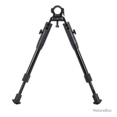 Bipied Réglable Et Pliable à Pince Pour Fusil - Réglage Hauteur, Fixation Canon, Noir, Neuve Garantie 1 An
