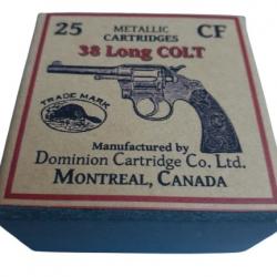 38 Long Colt: Reproduction boite cartouches (vide) DOMINION 9951365