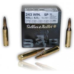 Balles Sellier & Bellot 243 Win Soft-Point 6.5 g - 100 grs