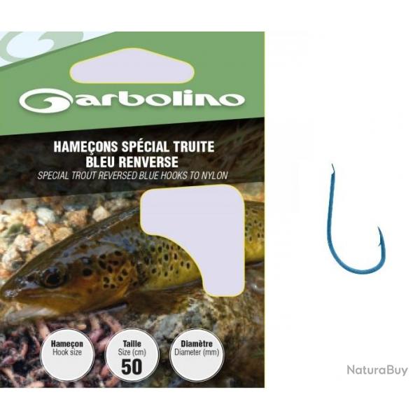 HAMECONS MONTES GARBOLINO SPECIAL TRUITE BLEU RENVERSE PAR 10 Taille 8 0.18mm