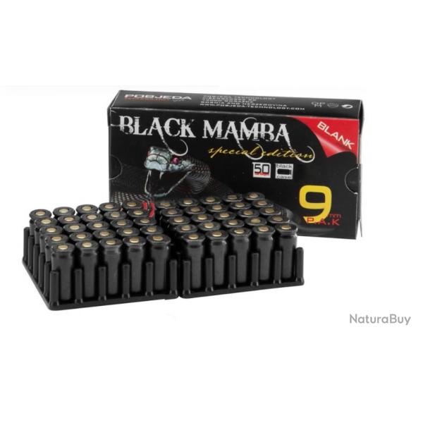 CARTOUCHES A BLANC PUISSANTES BLACK MAMBA CAL. 9MM PAK