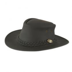 chapeau cuir noir taille 59 (Taille 3)