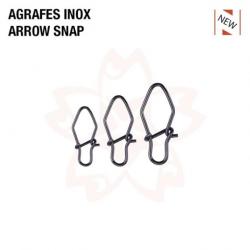 Agrafes Sakura Arrow Snap - Black nickelées - Par 10 - 10 kg / 22 lb / 0