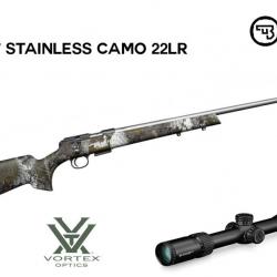 Carabine 22LR CZ 457 CAMO STAINLESS + Lunette vortex diamondback tactical 6-24x50 