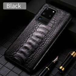Coque Autruche Veritable pour Samsung Galaxy, Smartphone: Galaxy S22