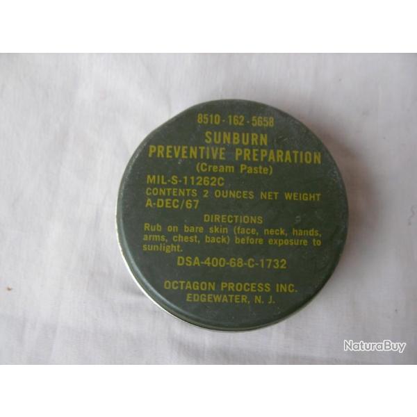 WW2/POSTWAR US POT DE CRME SOLAIRE MILITAIRE RGLEMENTAIRE AMRICAINE NEUF DAT 1967 2