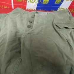 pantalon HBT US army porté ww2 GI américain débarquement seconde guerre fatigue dress