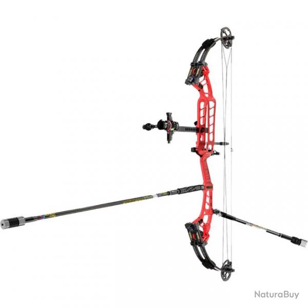 Kit Arc  poulie Sanlida HERO X10 RH Rouge 50-60 lbs 27-29.5 pouces