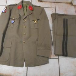 ancienne veste pantalon de sortie 4 poches 402 ème régiment d'artillerie N°2