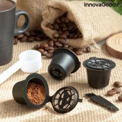 Jeu de 3 Capsules à Café Réutilisables compatibles avec machines type Nespresso InnovaGoods® Recoff