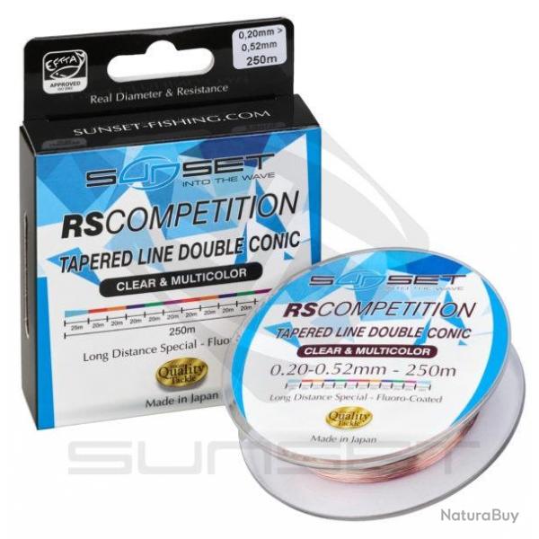 Arrach conique Sunset Tapered Leader Line double RS Comptition - 250 m - 0.14-0.57 mm