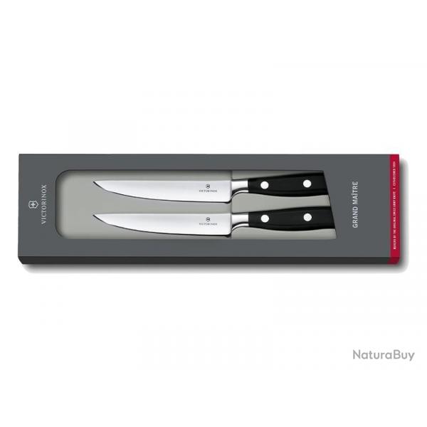 SET 2 COUTEAUX STEAK VICTORINOX FORGE 12CM POM