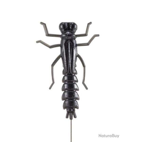 Leurre souple imitation de libellule Noir 4 cm Legobeleur