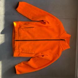 Polaire orange enfant