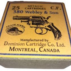 380 Webley & Son: Reproduction boite cartouches (vide) DOMINION 9970902