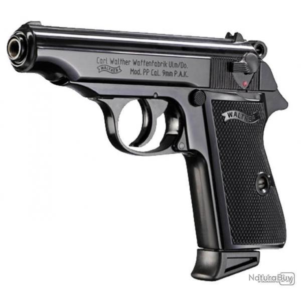 Pistolet Walther PP - Cal. 9 mm  blanc PAK - noir