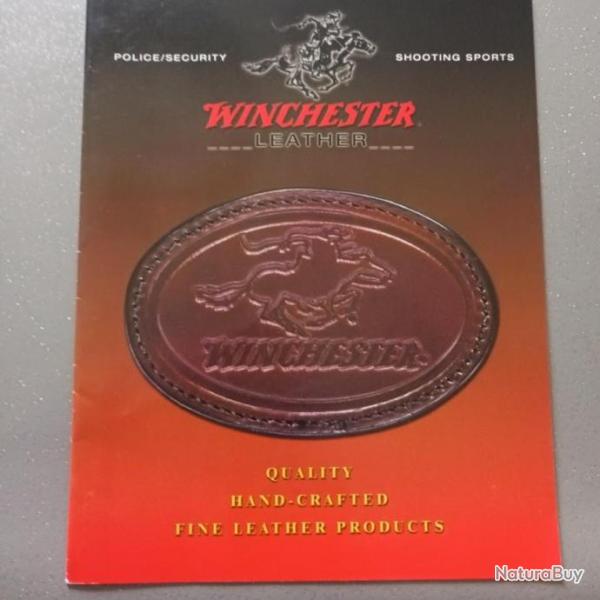 RARE ! CATALOGUE original WINCHESTER USA Leather cuir police security shooting sports
