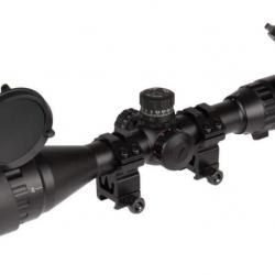Lunette de Visée LANCER TACTICAL 3-12 X 40 Mildot Lumineuse 3 Couleurs Chasse