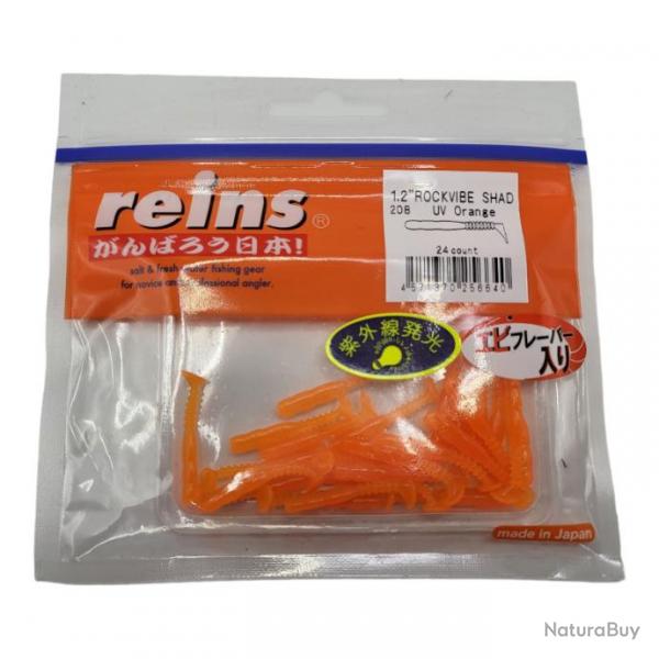 Leurre souple Reins Rockvibe Shad 1.2 pouces Uv Orange