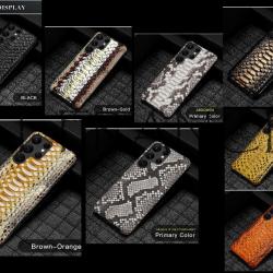 Coque pour Samsung Serpent Python Veritable, Couleur: Au Choix, Smartphone: Galaxy S22 Ultra