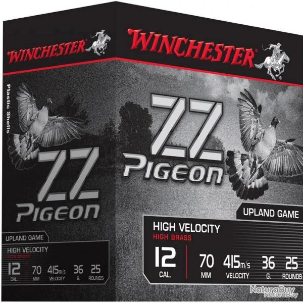 Boite de 25 cartouches ZZ Pigeon bourre jupe 12 70 36g 415m s