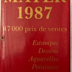 Annuaire International des ventes Peintures et sculptures de 1987 ed Mayer