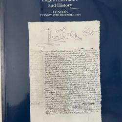 Album de vente de Sotheby's spécial English literature and History