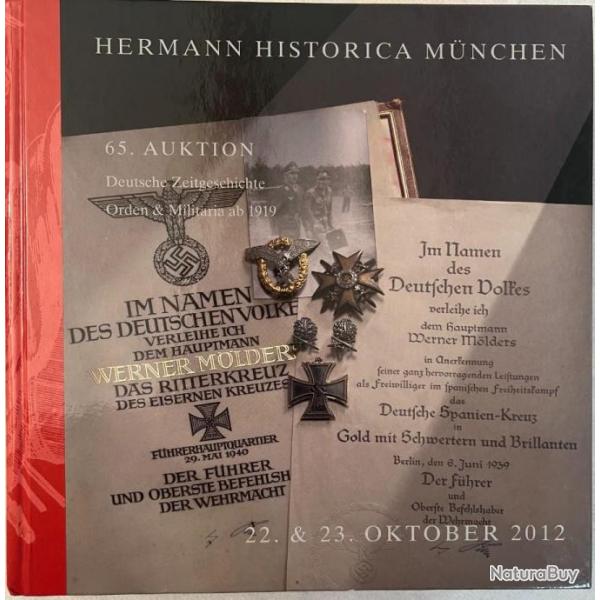 Magnifique Album des ventes d'Hermann Historica Mnchen de 22-23 Oct 2012 sur le IIIe Reich