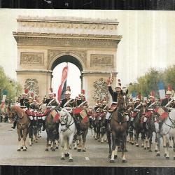 garde républicaine fanfare de cavalerie carte postale moderne arc de triomphe paris