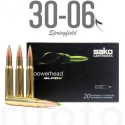 Munitions SAKO calibre 30-06 Powerhead Blade 170gr - 11g x20
