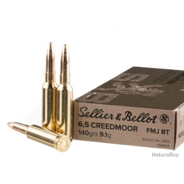 Munitions 6.5 Creedmoor Sellier & Bellot FMJ BT 140gr