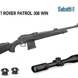 Pack SABATTI ROVER PATROL 308 win + lunette VORTEX 6-24X50 Montage haut