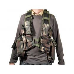 Gilet Veste Tactique SWISS ARMS Camouflage Multi Poches Chasse Airsoft Militaire