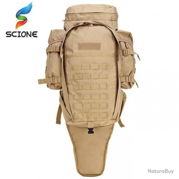 Sac  Dos Tactique Waterproof 70L Multi Poches Rangement Fusil Carabine Chasse